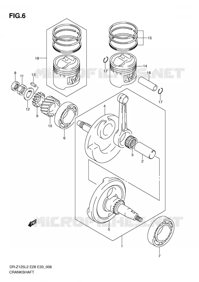 KRUKAS Suzuki MOTO 125 DR-Z 2012  DR-Z125LL2(E28)
