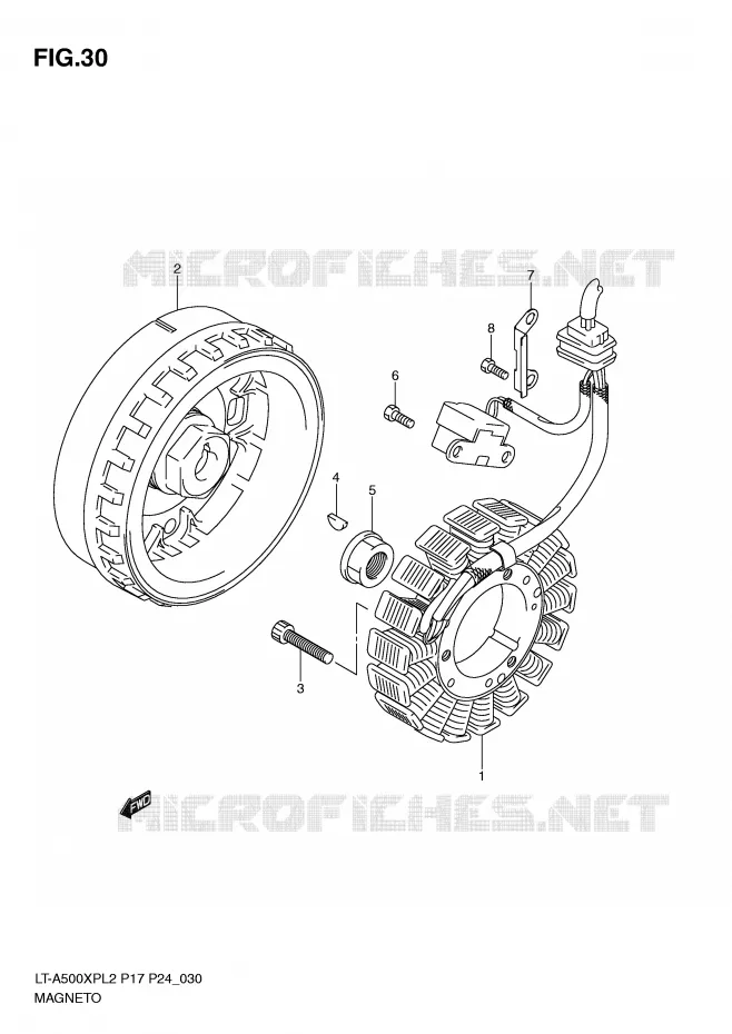 ONTSTEKING Suzuki QUAD 500 KINGQUAD 2012  LT-A500XPL2(P17)