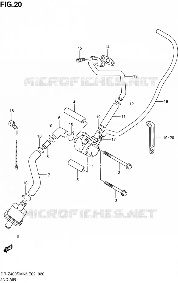 ANTI VERVUILINGS SYSTEM Suzuki MOTO 400 DR-Z 2006  DR-Z400SMK6(E19)