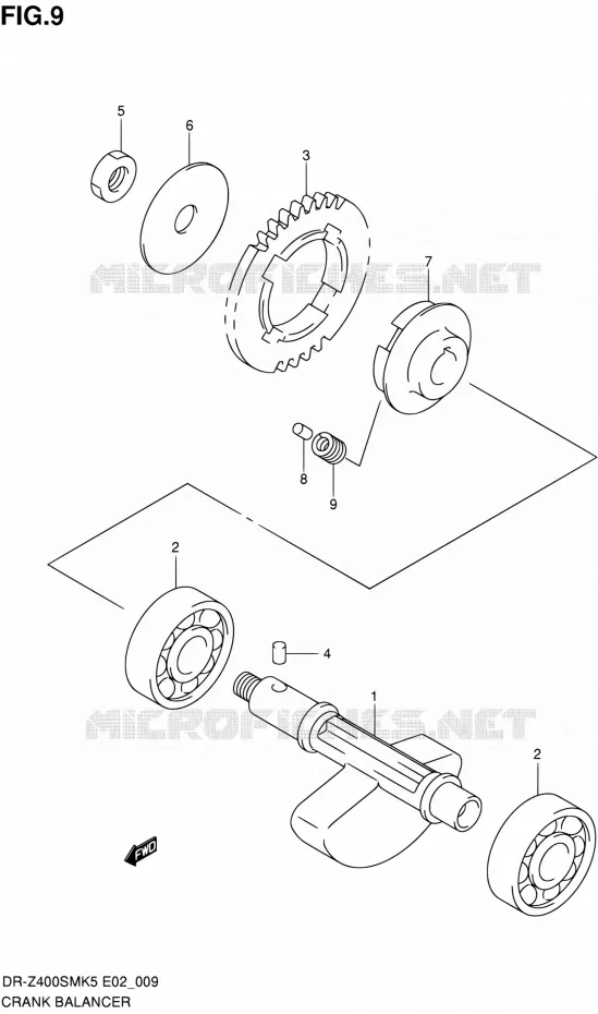 CRANK BALANCER Suzuki MOTO 400 DR-Z 2006  DR-Z400SMK6(E19)