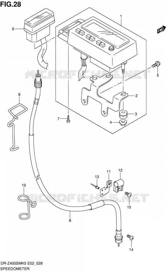 SNELHEIDSMETER Suzuki MOTO 400 DR-Z 2006  DR-Z400SMK6(E24)