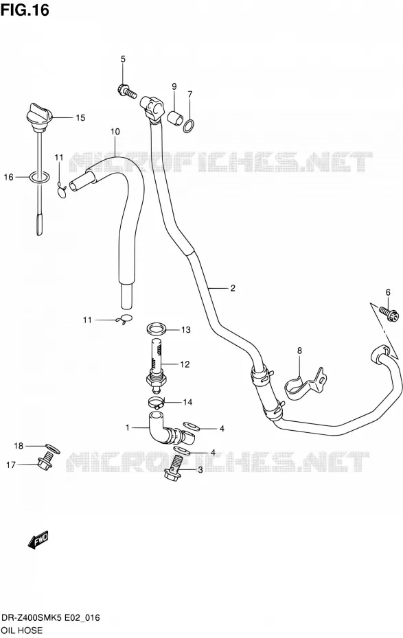 OLIE SLANG Suzuki MOTO 400 DR-Z 2007  DR-Z400SMK7(E24)