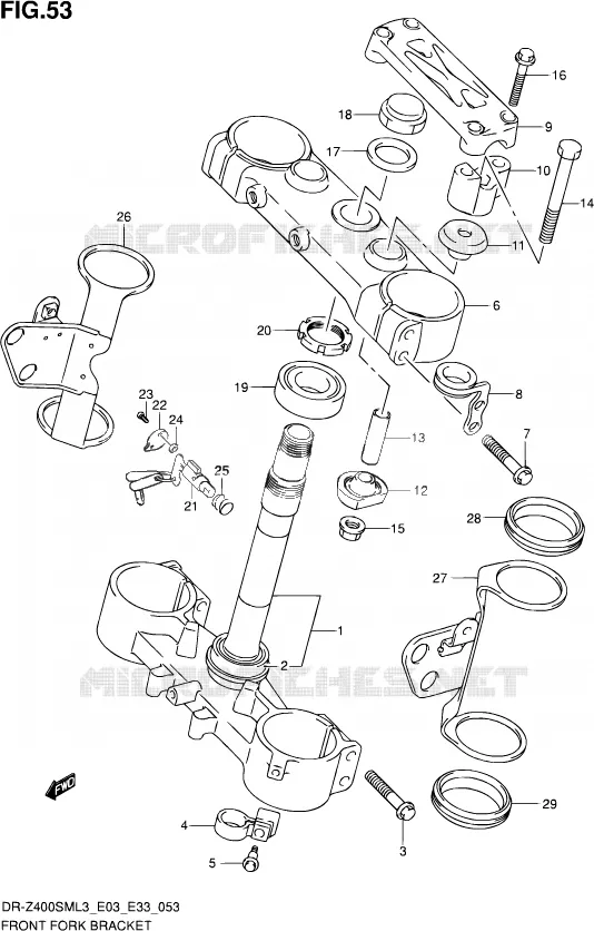STUURPEN Suzuki MOTO 400 DR-Z 2013  DR-Z400SM L3 (E03,E28,E33)
