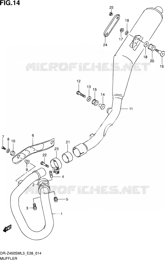 GELUIDDEMPER Suzuki MOTO 400 DR-Z 2013  DR-Z400SM L3 (E28)