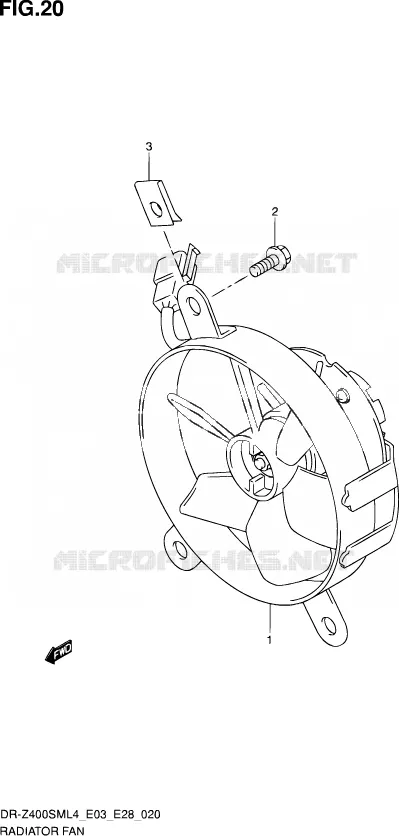KOELVENTILATOR Suzuki MOTO 400 DR-Z 2014  DR-Z400SM L4 (E03,E28,E33)