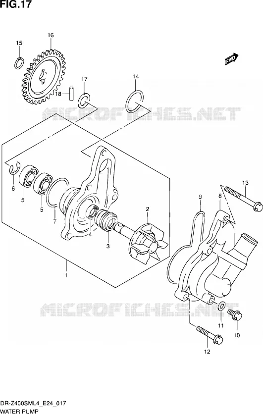 WATERPOMP Suzuki MOTO 400 DR-Z 2014  DR-Z400SM L4 (E24)