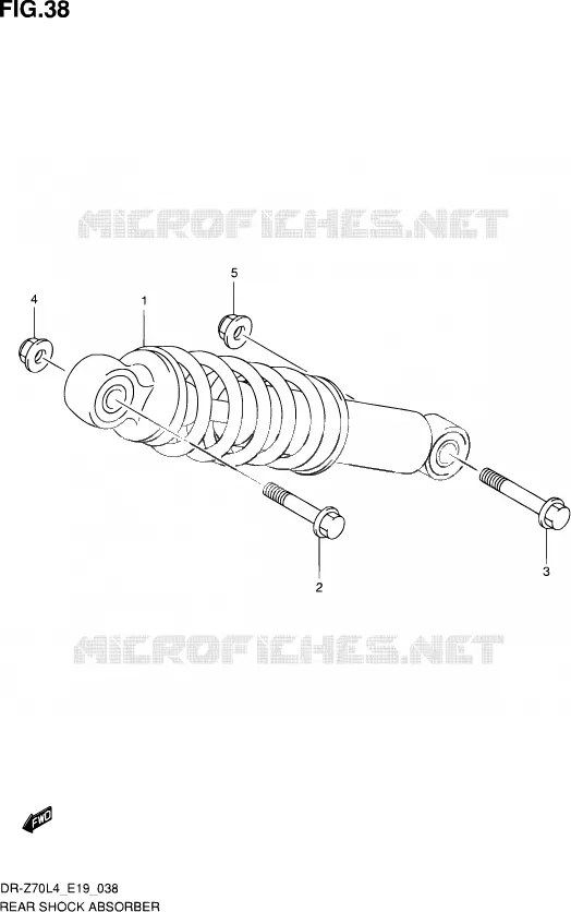 ACHTER SCHOKDEMPER Suzuki MOTO 70 DR-Z 2015  DR-Z70 L4 (E19)