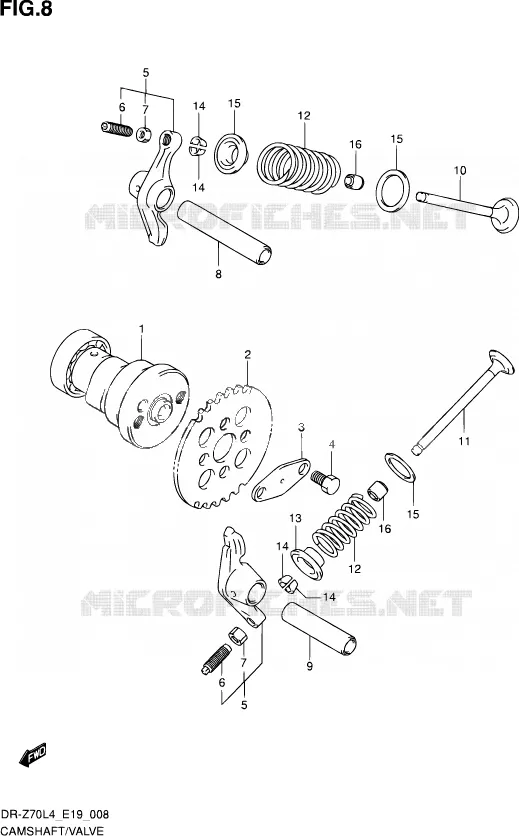 NOKKENAS - VALVES Suzuki MOTO 70 DR-Z 2015  DR-Z70 L4 (E19)