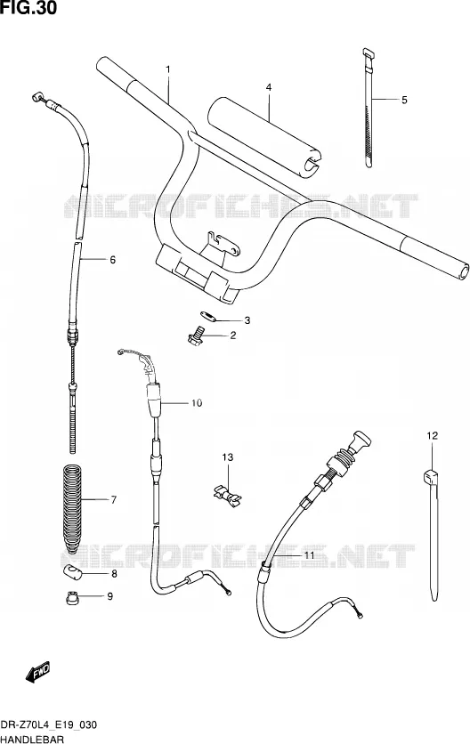 STUUR Suzuki MOTO 70 DR-Z 2015  DR-Z70 L4 (E19)