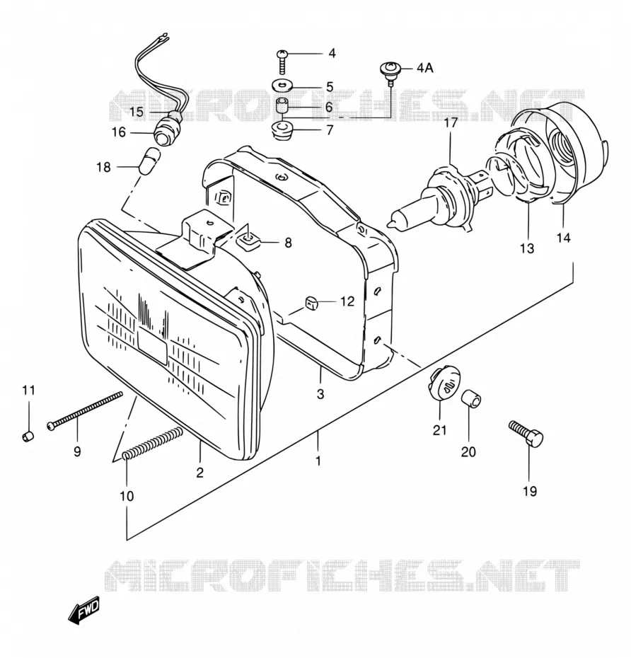 KOPLAMP Suzuki MOTO 125 DR 1999  DR125SEX/DR125SEUX