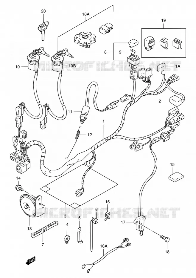 BEDRADING Suzuki MOTO 125 DR 2000  DR125SEY/DR125SEUY