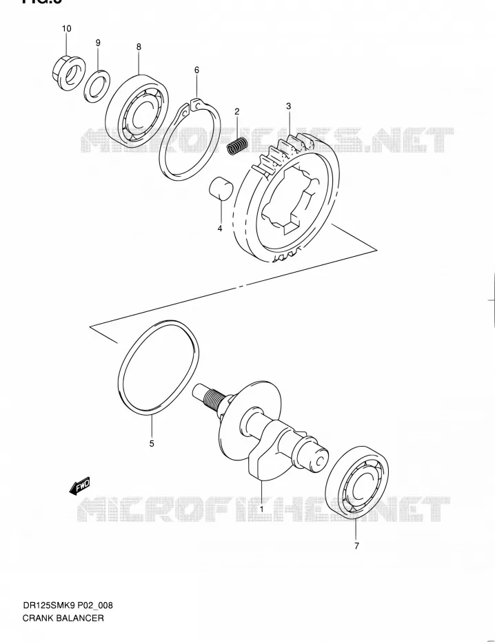 CRANK BALANCER Suzuki MOTO 125 DR 2010  DR125SML0(E02)