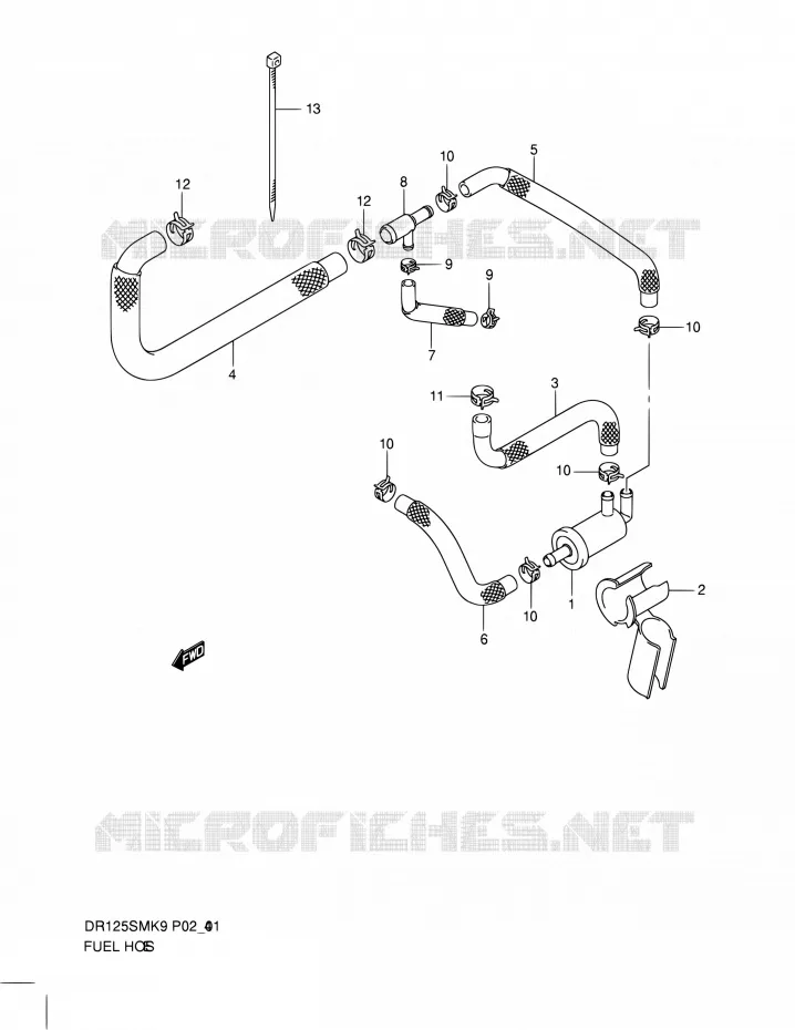 BRANDSTOFSLANG Suzuki MOTO 125 DR 2010  DR125SML0(E19)