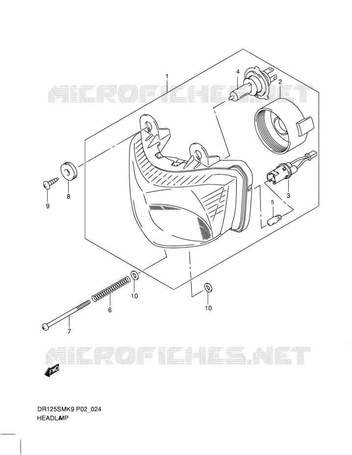 KOPLAMP Suzuki MOTO 125 DR 2012  DR125SML0(E19)