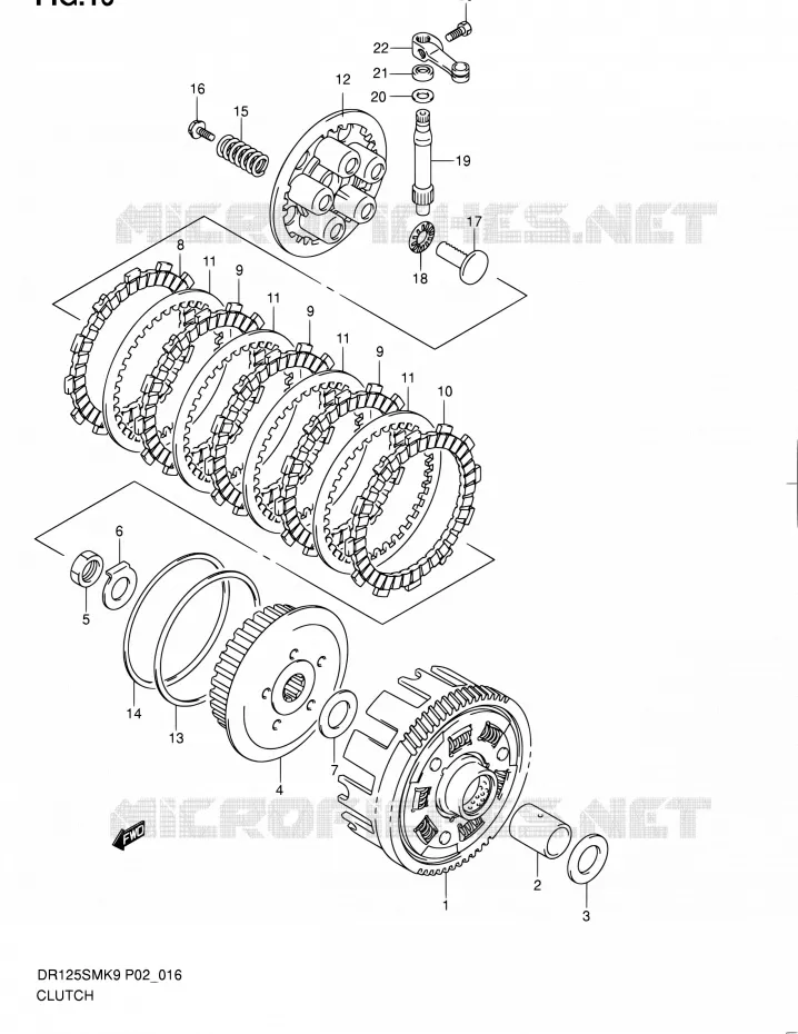 KOPPELING Suzuki MOTO 125 DR 2012  DR125SML0(E19)