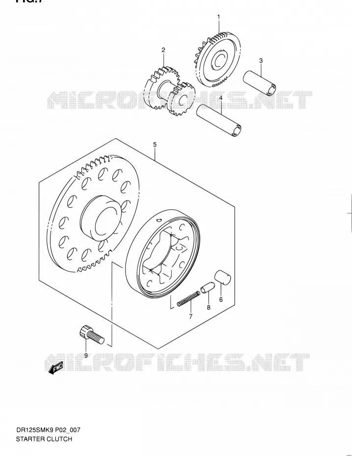 STARTMOTOR CLUTCH Suzuki MOTO 125 DR 2010  DR125SML0(E19)