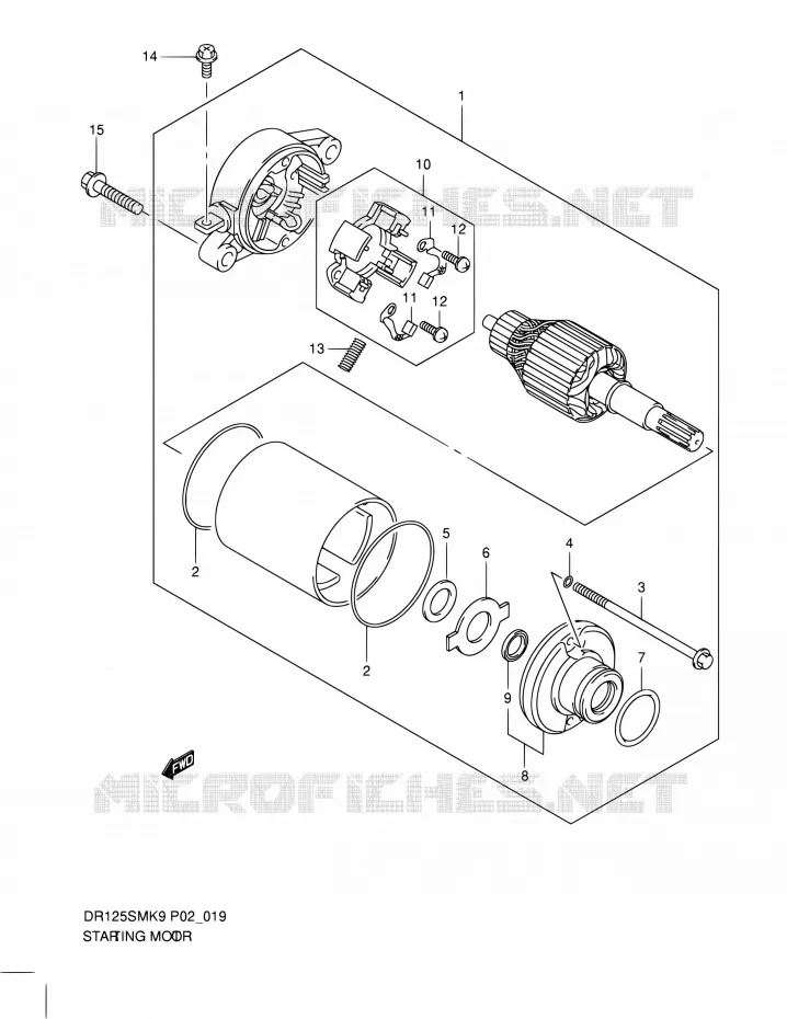 STARTMOTOR Suzuki MOTO 125 DR 2011  DR125SML0(E19)