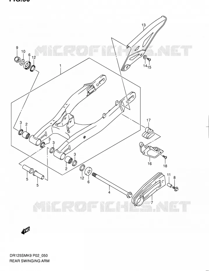 SWINGARM Suzuki MOTO 125 DR 2011  DR125SML0(E19)