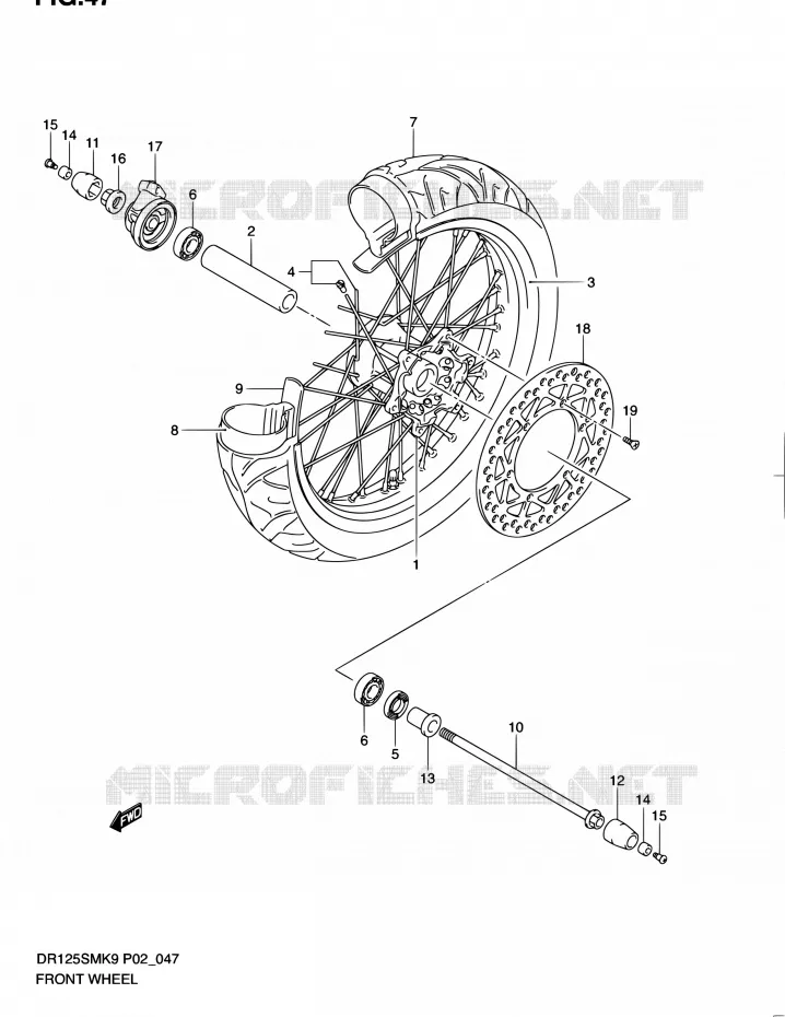 VOORWIEL Suzuki MOTO 125 DR 2012  DR125SML0(E19)