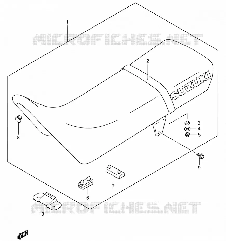 SEAT (MODEL K1/MODEL K2 P09) Suzuki MOTO 200 DR 2002  DR200SE K2 (E06,E24)