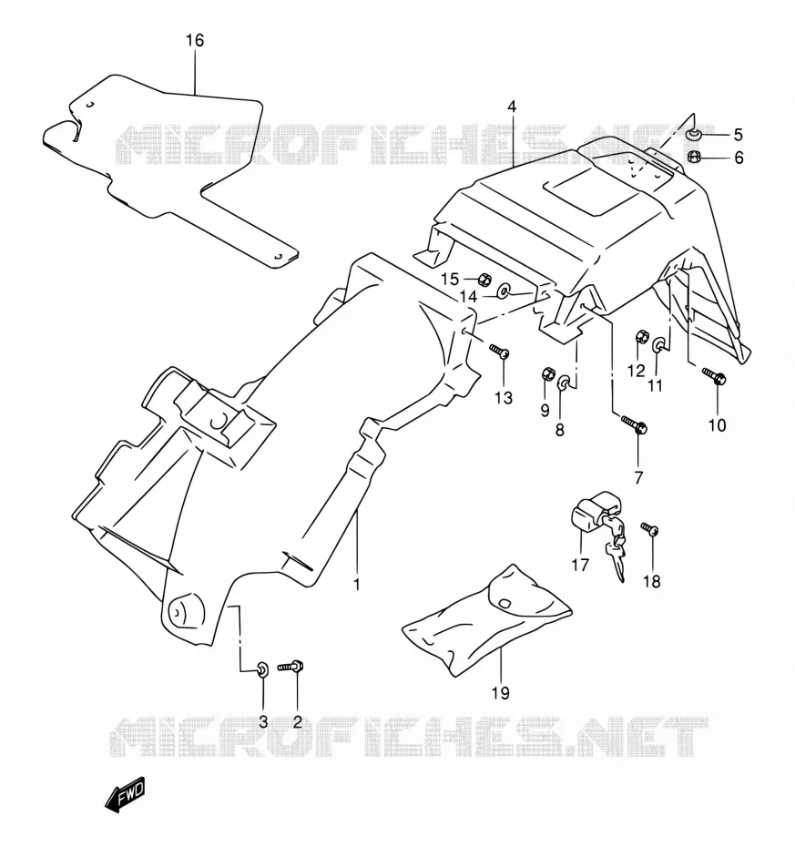 ACHTERSPATBORD Suzuki MOTO 200 DR 2004  DR200SE K4 (E03,E28,E33)