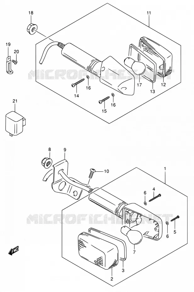 INDICATOREN (MODEL K1 E24,MODEL K2 P09) Suzuki MOTO 200 DR 2004  DR200SE K4 (E06,E24)