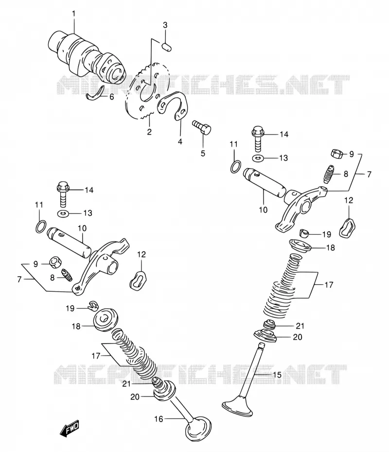 NOKKENAS - VALVES Suzuki MOTO 200 DR 2004  DR200SE K4 (E06,E24)