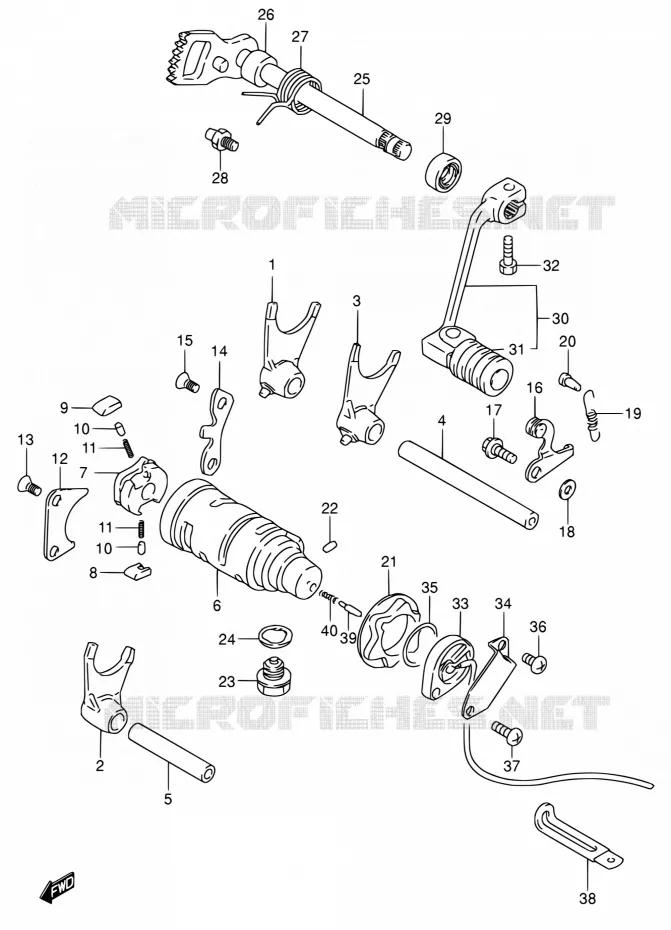 SCHAKELEN ASSY Suzuki MOTO 200 DR 2004  DR200SE K4 (E06,E24)