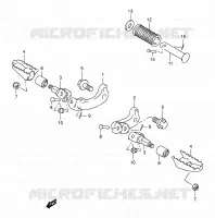 FOOTREST voor Suzuki DR 200 2005