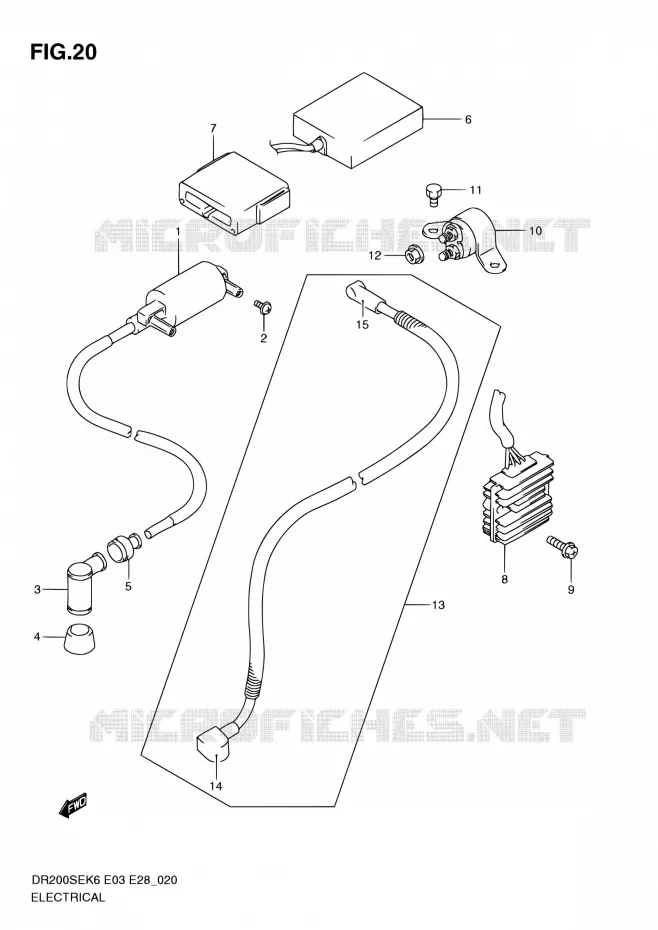 ELEKTRISCH Suzuki MOTO 200 DR 2006  DR200SE K6 (E03,E28,E33)