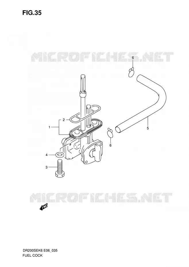 FUEL COCK Suzuki MOTO 200 DR 2007  DR200SE K7 (E06,E24)
