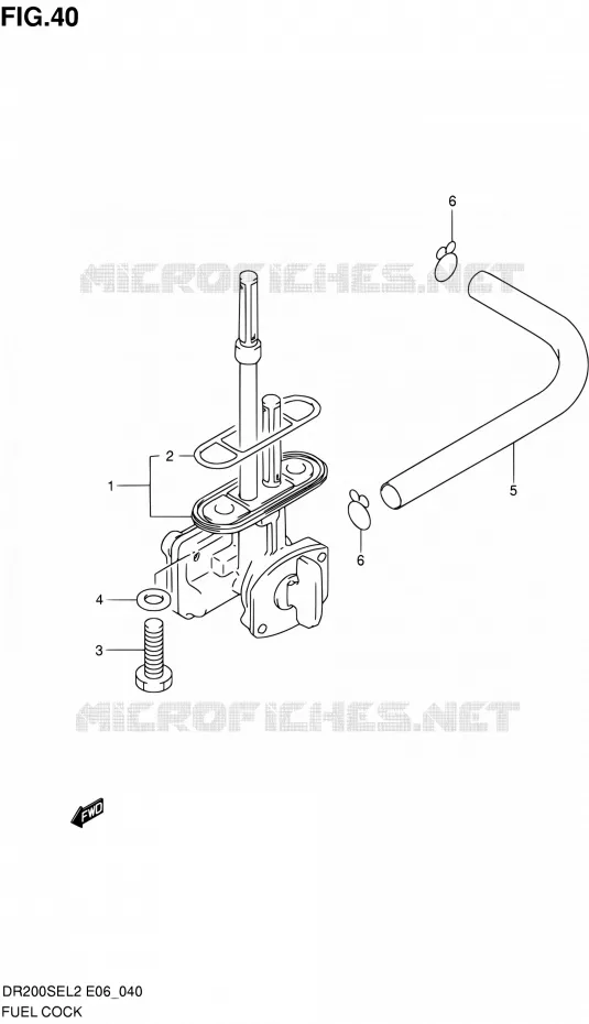 FUEL COCK Suzuki MOTO 200 DR 2012  DR200SEL2(E24)