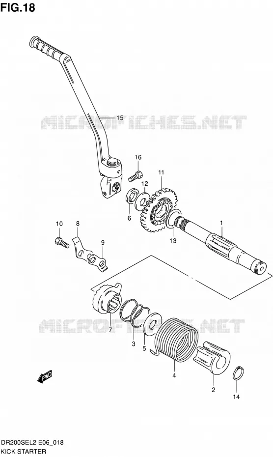 KICKSTARTER Suzuki MOTO 200 DR 2012  DR200SEL2(E24)