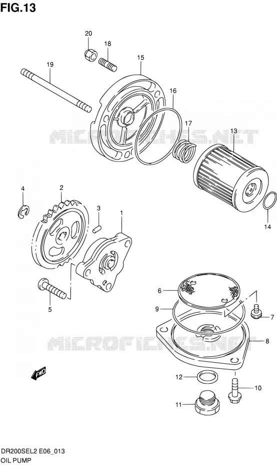 OLIEPOMP Suzuki MOTO 200 DR 2012  DR200SEL2(E24)