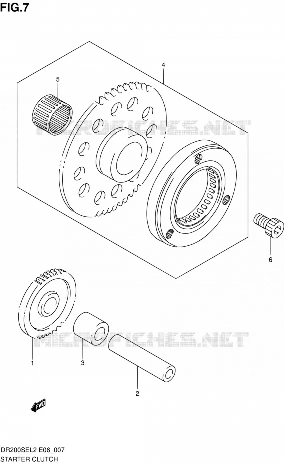 STARTMOTOR CLUTCH Suzuki MOTO 200 DR 2012  DR200SEL2(E24)