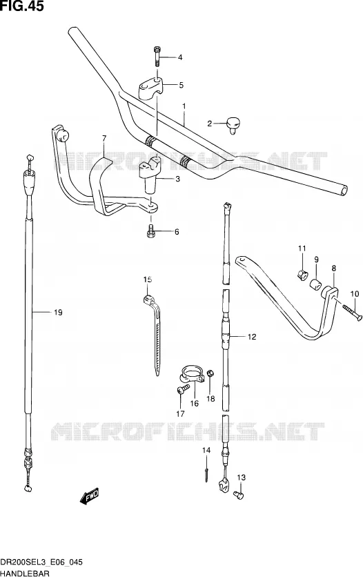 STUUR (DR200SEL3 E24) Suzuki MOTO 200 DR 2013  DR200SE L3 (E24)