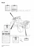 ETIKET (LT A750XPL2 P28) voor Suzuki KINGQUAD 750 2012