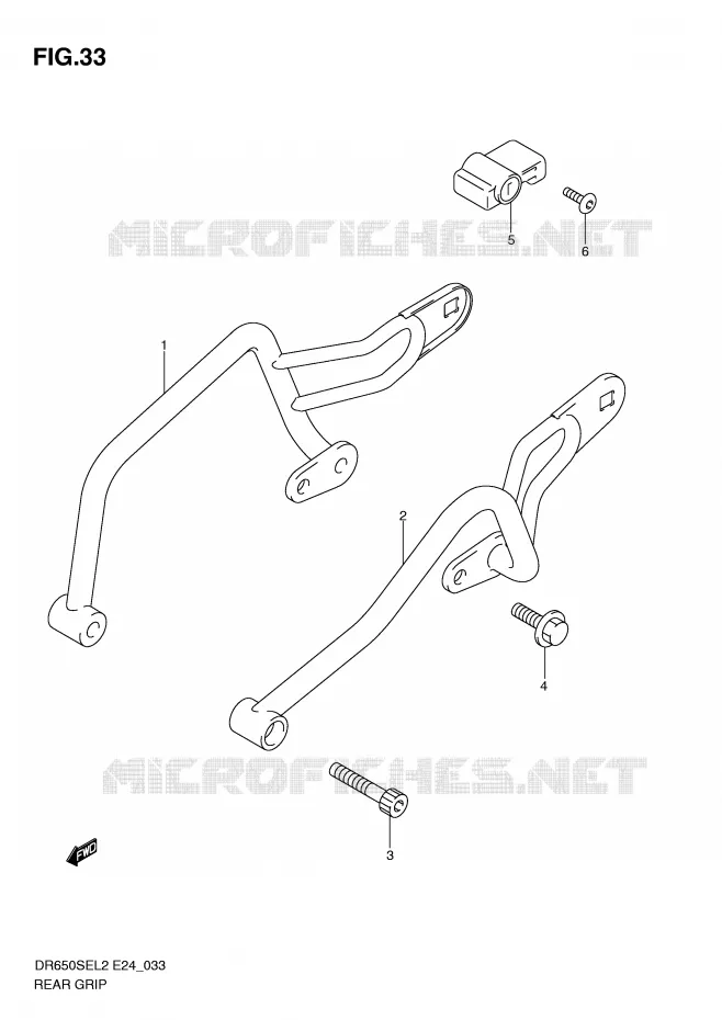 ACHTER GRIP Suzuki MOTO 650 DR 2012  DR650SEL2(E24)
