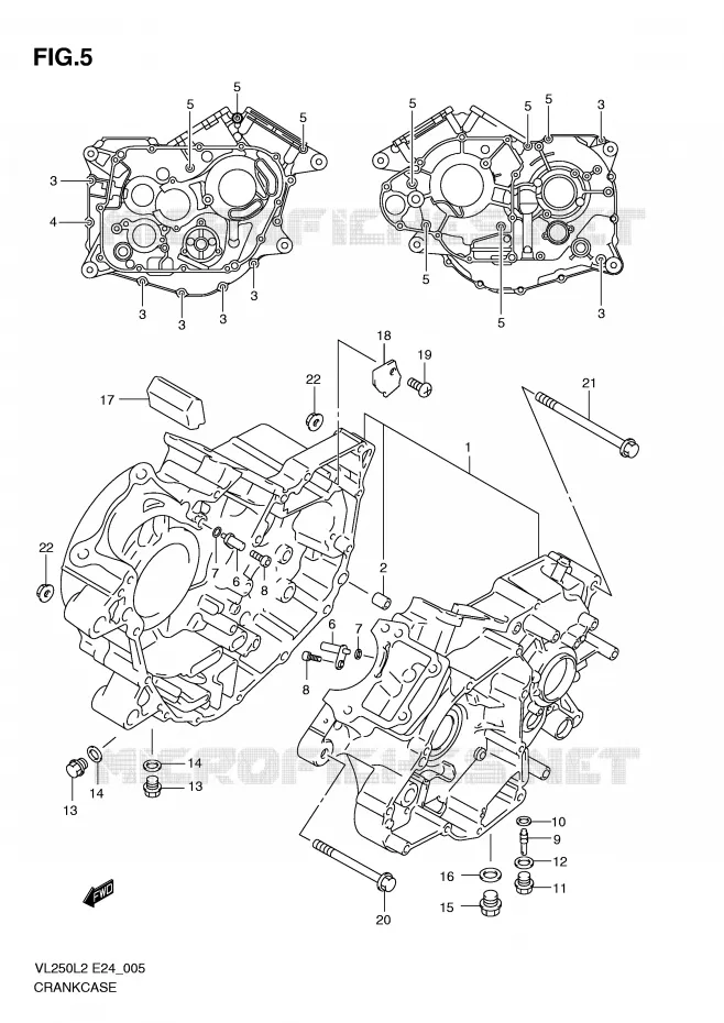 CASING Suzuki MOTO 250 INTRUDER 2012  VL250L2(E24)
