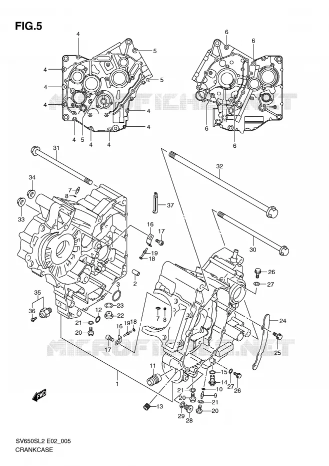 CASING Suzuki MOTO 650 SV 2012  SV650SL2(E02)