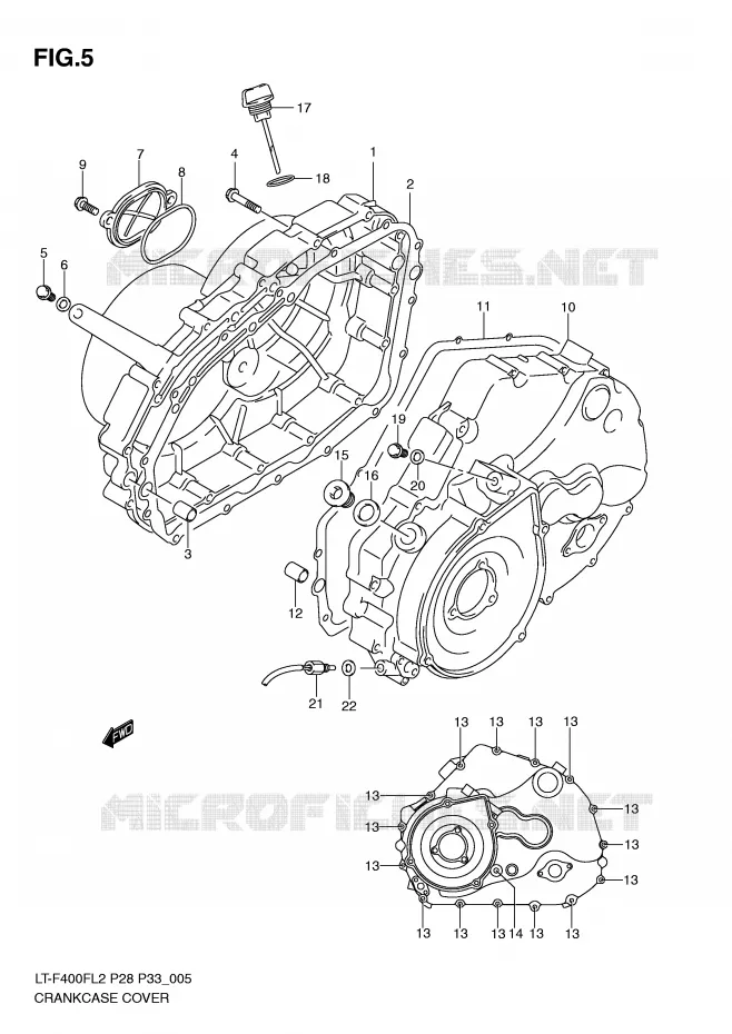 CASING Suzuki QUAD 400 KINGQUAD 2012  LT-F400FZL2(P28)