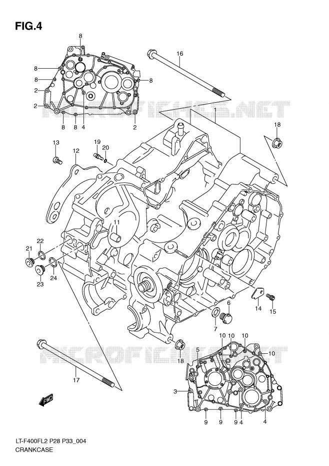 CASING Suzuki QUAD 400 KINGQUAD 2012  LT-F400FZL2(P28)