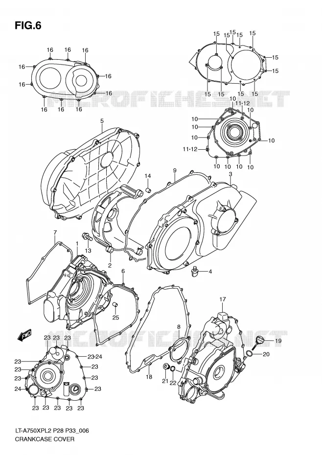 CASING Suzuki QUAD 750 KINGQUAD 2012  LT-A750XPZL2(P28)