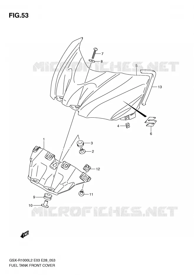 FUEL TANK VOORKLEP Suzuki MOTO 1000 GSX-R 2012  GSX-R1000L2(E03)
