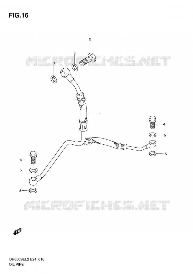 OLIE SLANG Suzuki MOTO 650 DR 2012  DR650SEL2(E24)