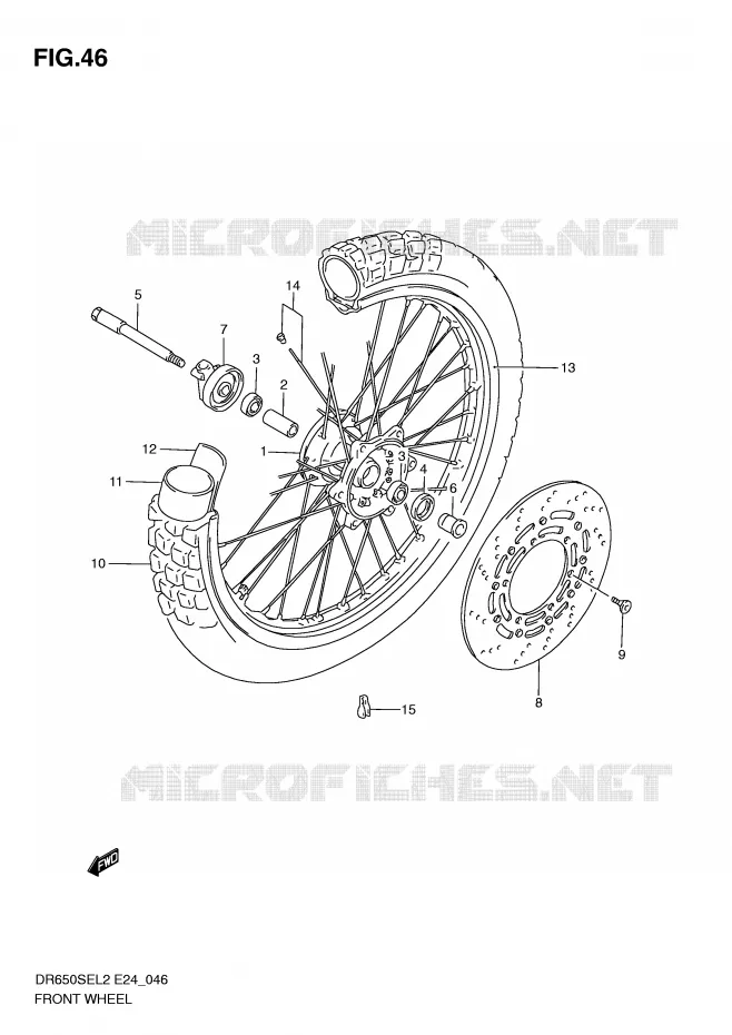 VOORWIEL Suzuki MOTO 650 DR 2012  DR650SEL2(E24)
