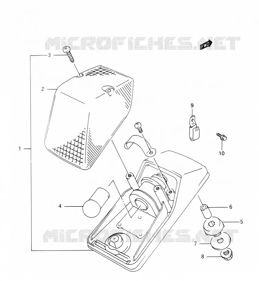 ACHTERLICHT Suzuki MOTO 350 DR 1991  DR350 M (E03,E28,E33)