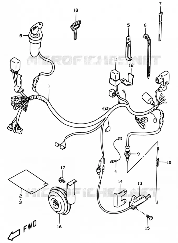 BEDRADING (MODELE W/X, E24) Suzuki MOTO 350 DR 1999  DR350 X (E01,E24)