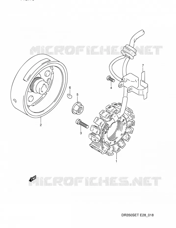 ONTSTEKING (MODELE L/M/N) Suzuki MOTO 350 DR 1991  DR350S M (E03,E28,E33)