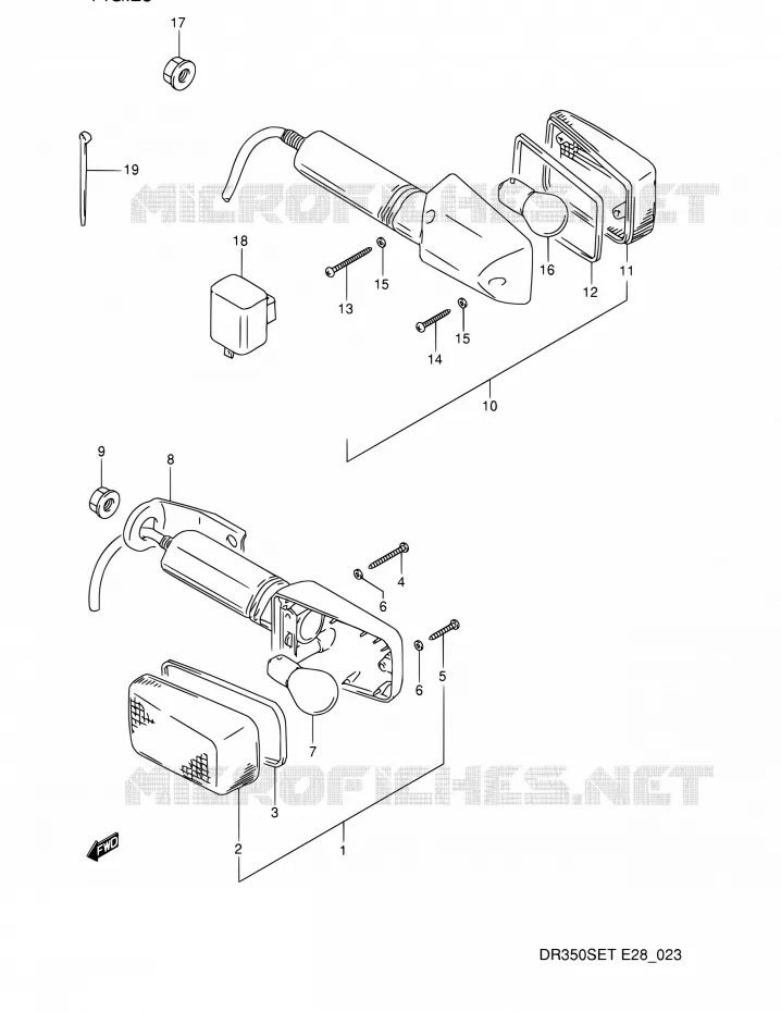 INDICATOREN Suzuki MOTO 350 DR 1995  DR350SE S (E03,E28,E33)